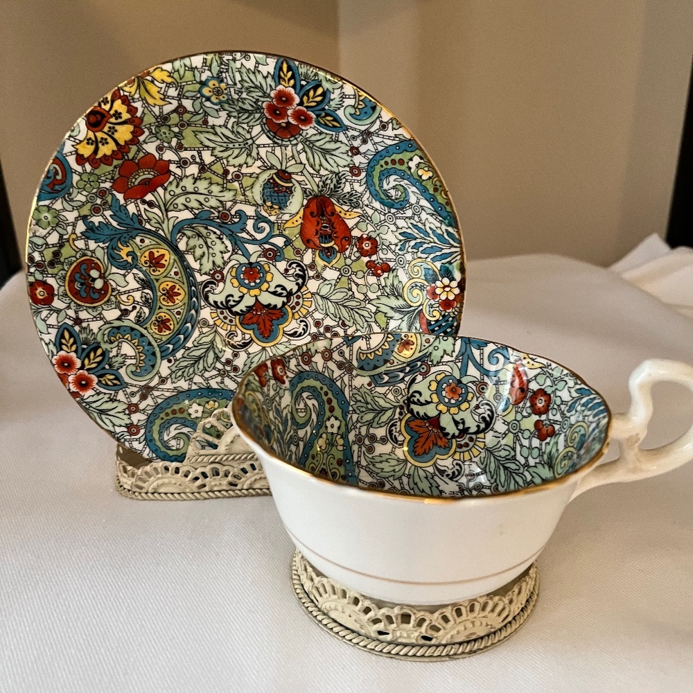 Vintage Radfords Paisley Chintz Cup & Saucer